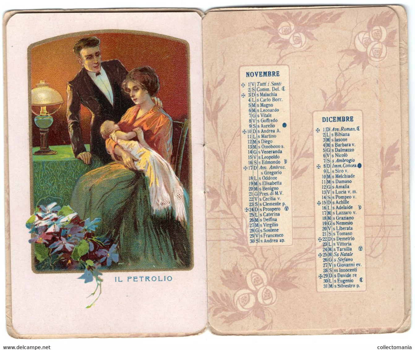 1 Booklet Carnet Calendrier 1912  PARFUM  The Light La Lumière Pietro Cervetta BIELLA  Art Nouveau - Sin Clasificación