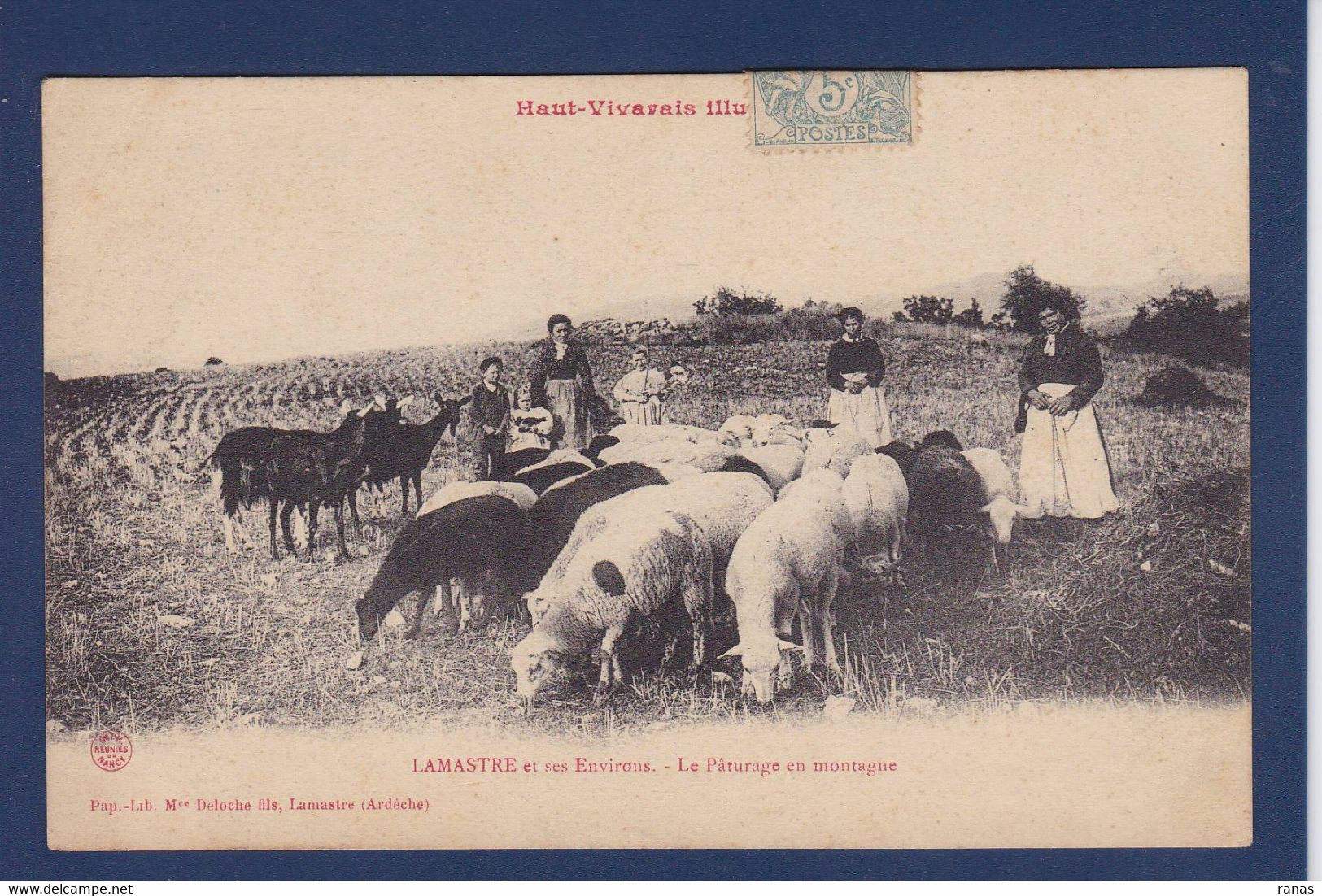 CPA [07] Ardèche > Circulé Par La Poste Lamastre Moutons Chèvres - Lamastre