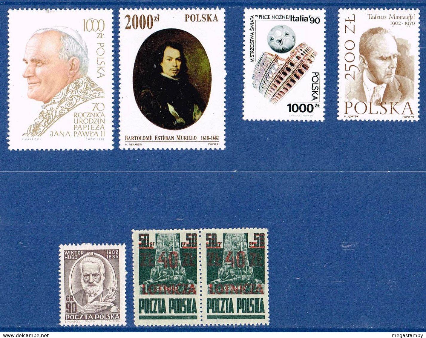 Polen / Pologne 1947 - 1992 , Kleines Lot Mit 7 Marken Postfrisch / MNH / Neuf - Otros & Sin Clasificación