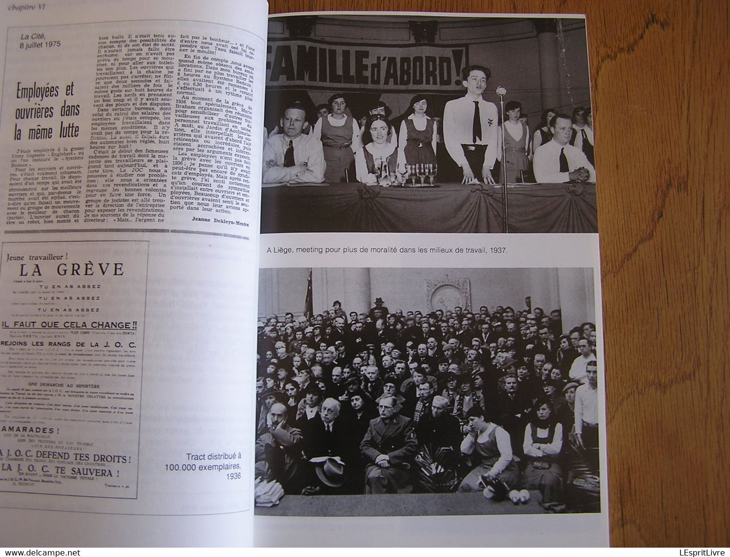 JOC La Jeunesse Ouvrière Chrétienne Wallonie Bruxelles 1912 1957 2 Tomes Jociste Mouvement Chrétien Jeunes Politique