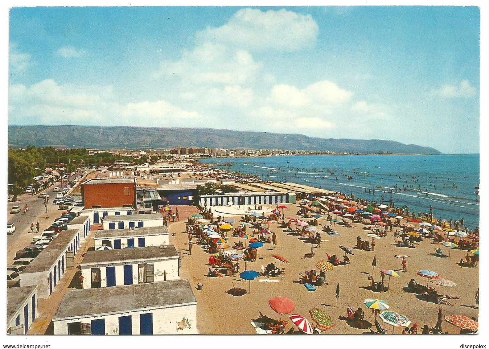 A4167 Manfredonia (Foggia) - Siponto - Spiaggia - Animata - Panorama - Auto Cars Voitures/ Viaggiata 1974 - Manfredonia