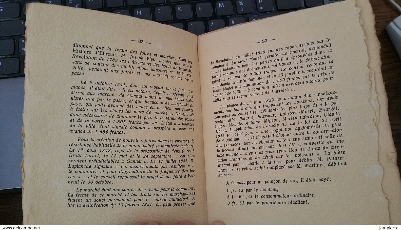 Gannat (03, Allier) - La Moarchie De Juillet à Gannat, Jean Simon - 1960, 113 Pages - Bourbonnais