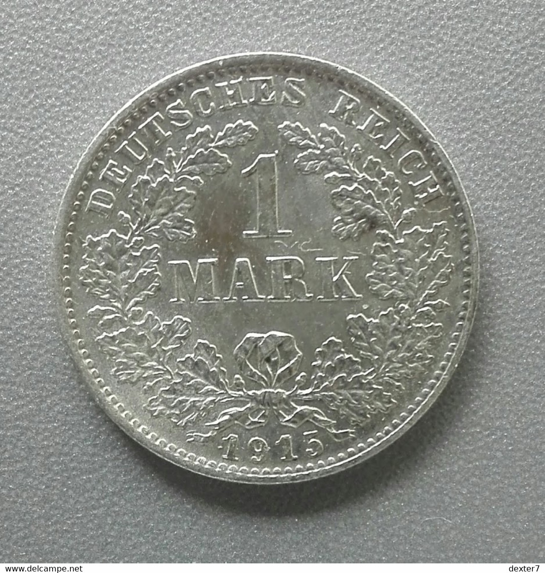 Germany 1 Mark 1915 D Silver - 2, 3 & 5 Mark Argento