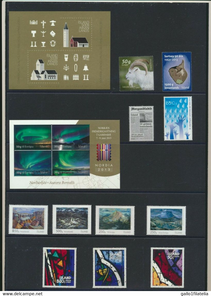 2013 - ISLANDA / ICELAND - ANNATA COMPLETA / COMPLETE YEAR. MNH - Full Years