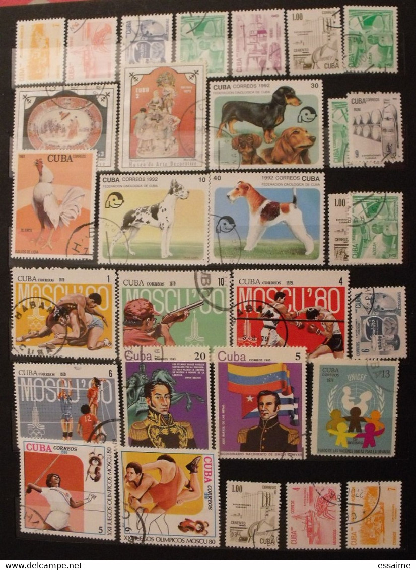 Cuba. Collection De  65 Timbres - Verzamelingen & Reeksen