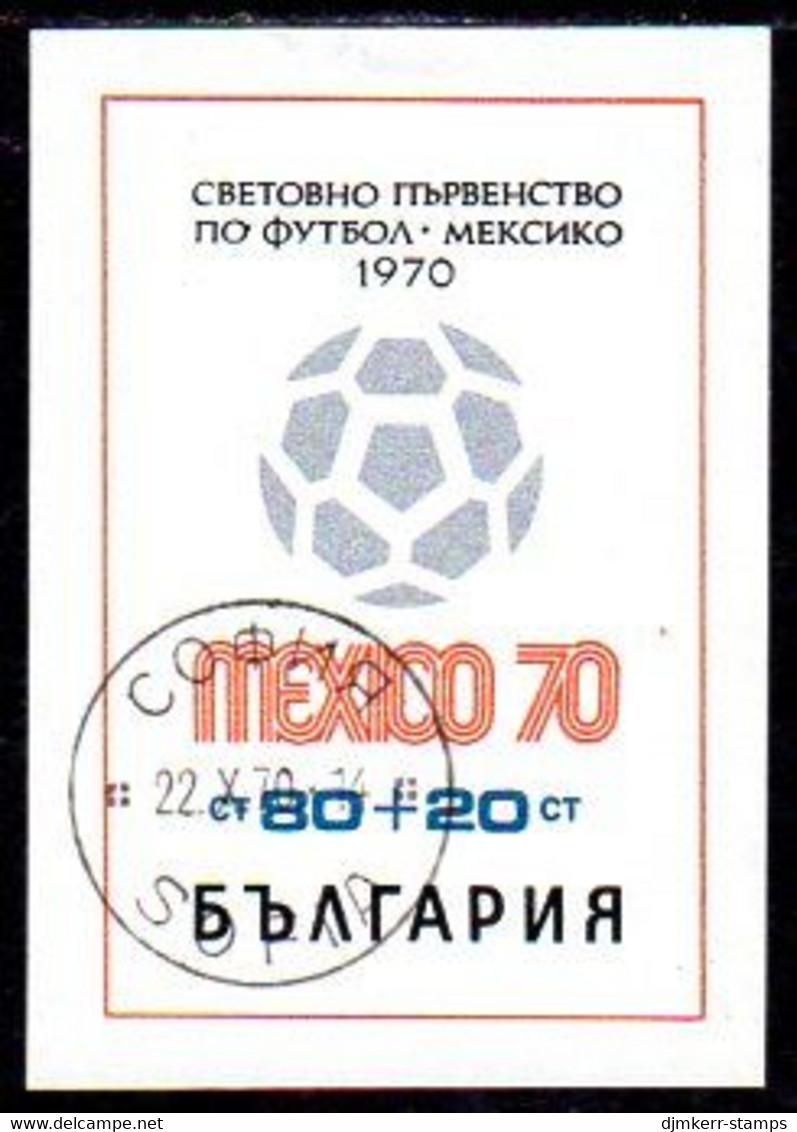 BULGARIA 1970 Football World Cup Block Used  Michel Block 26 - Blocs-feuillets