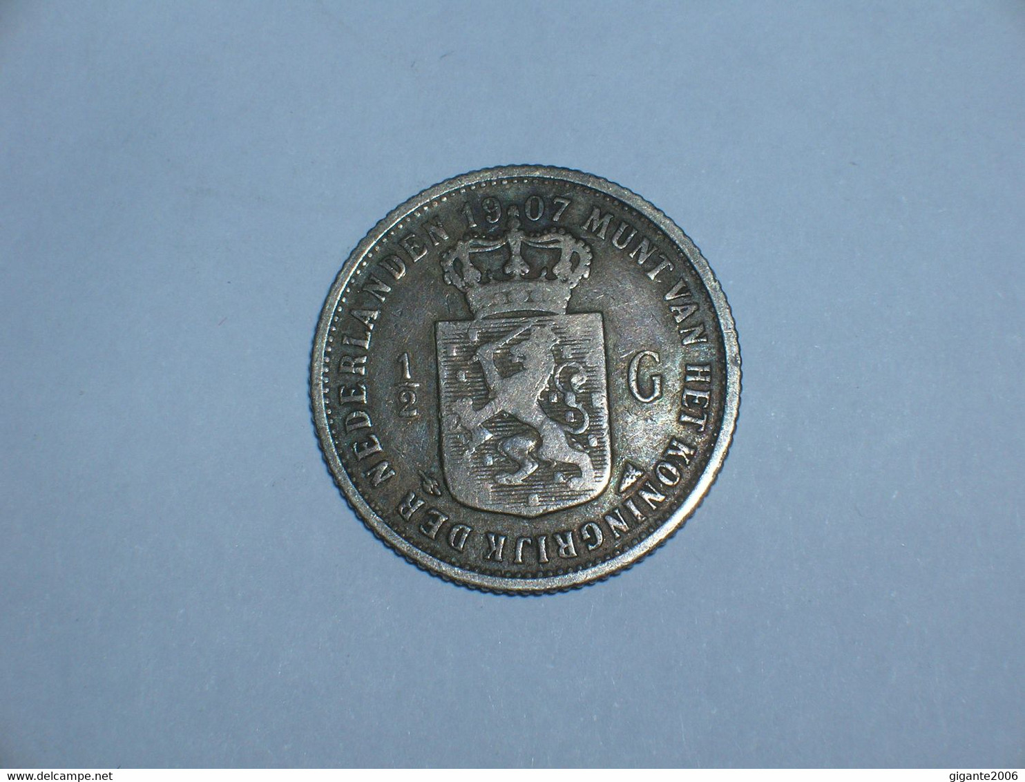 HOLANDA 1/2 GULDEN 1907 (10295) - 1/2 Gulden