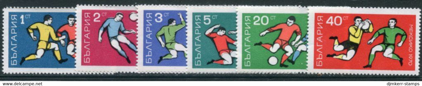 BULGARIA 1970 Football World Cup MNH / **.  Michel 1982-87 - Unused Stamps