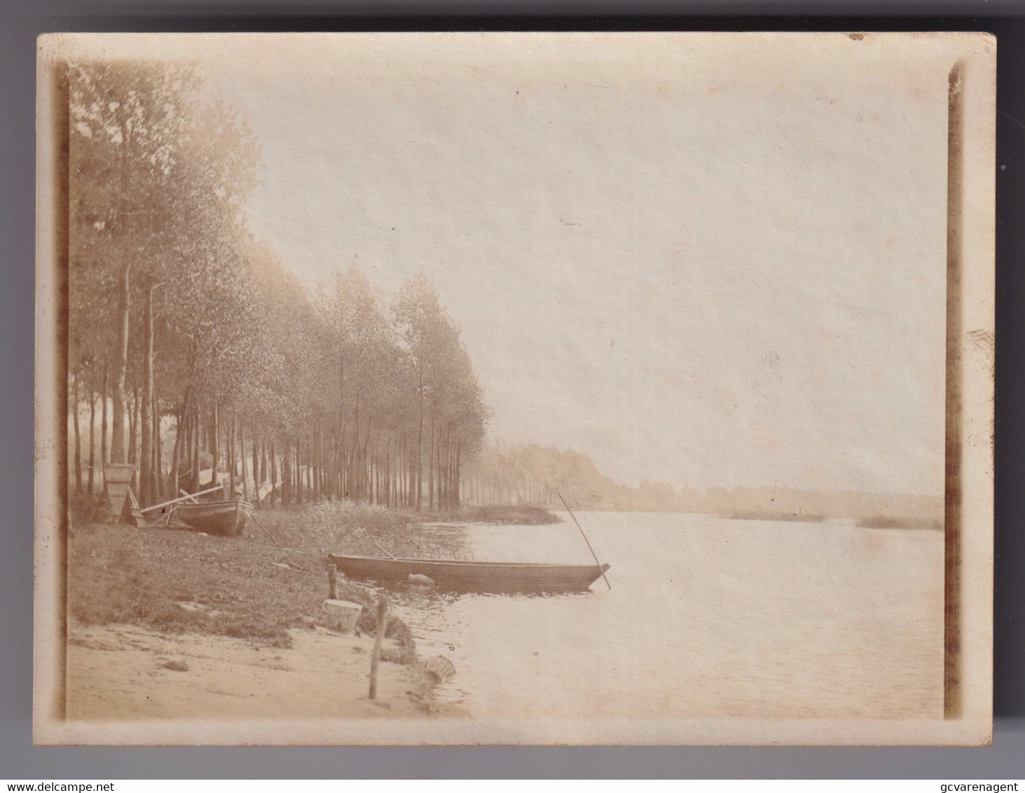 DEURLE  OUDE FOTO +- 1900   OVERZET  ,, DE RATTE ,,   12 X 9 CM  3 SCANS - Sint-Martens-Latem