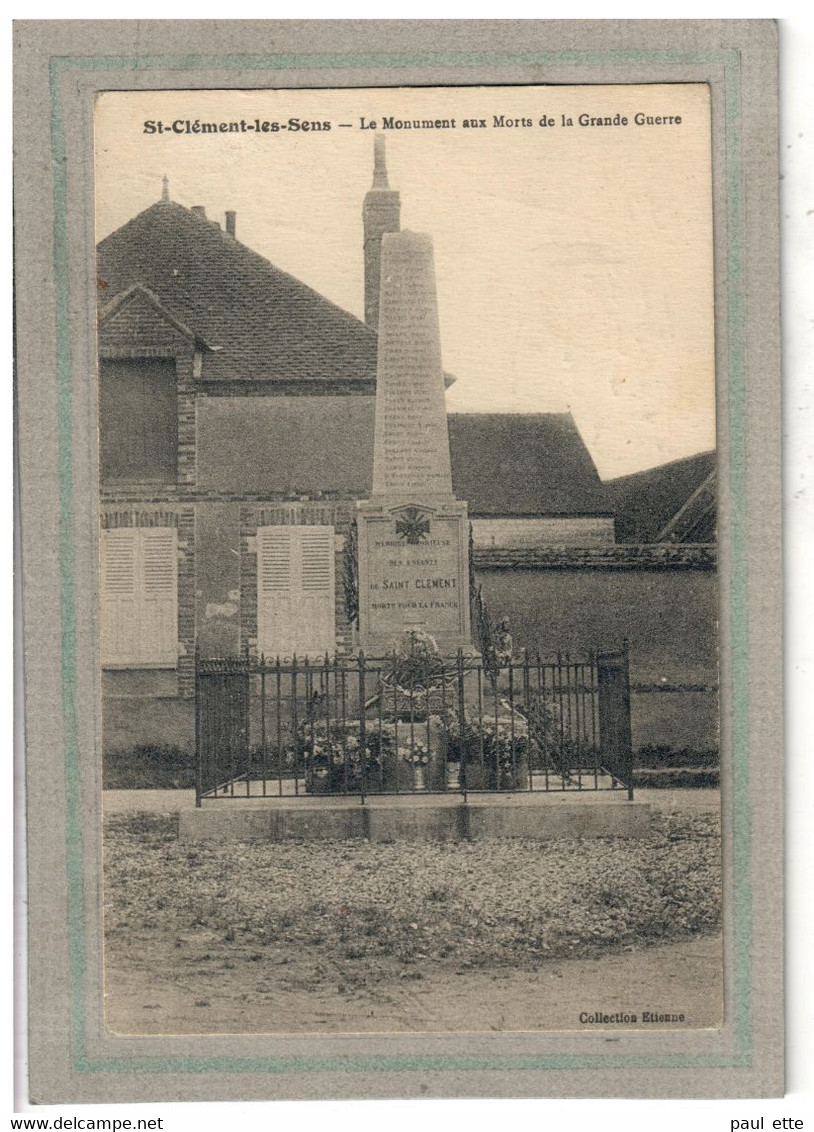 CPA - (89) SAINT-CLEMENT-les-SENS - Aspect Du Monument Aux Morts En 1932 - Saint Clement