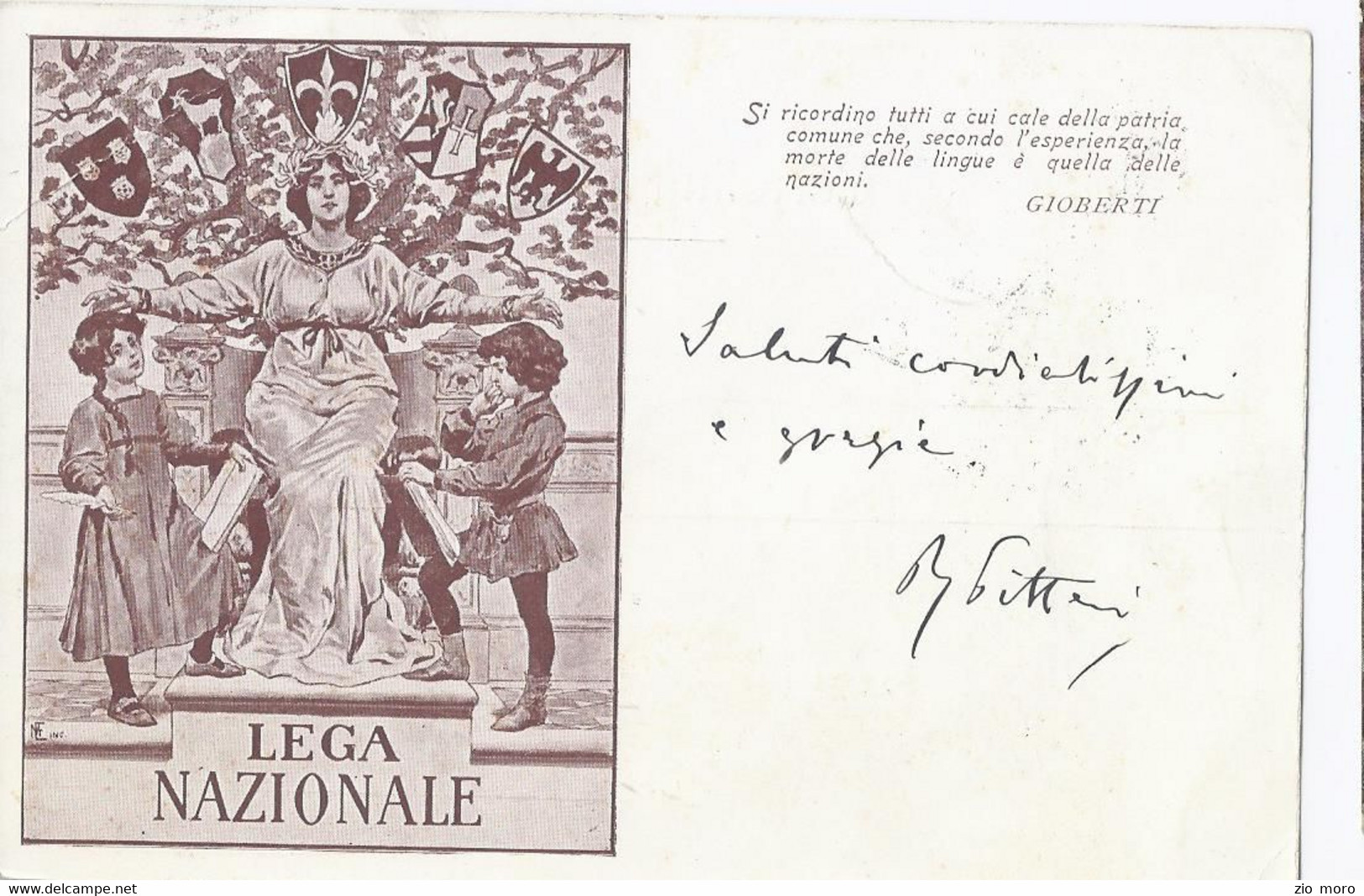 MILITARI Lega Nazionale Viaggiata Trieste  Anno 1904 - Other & Unclassified