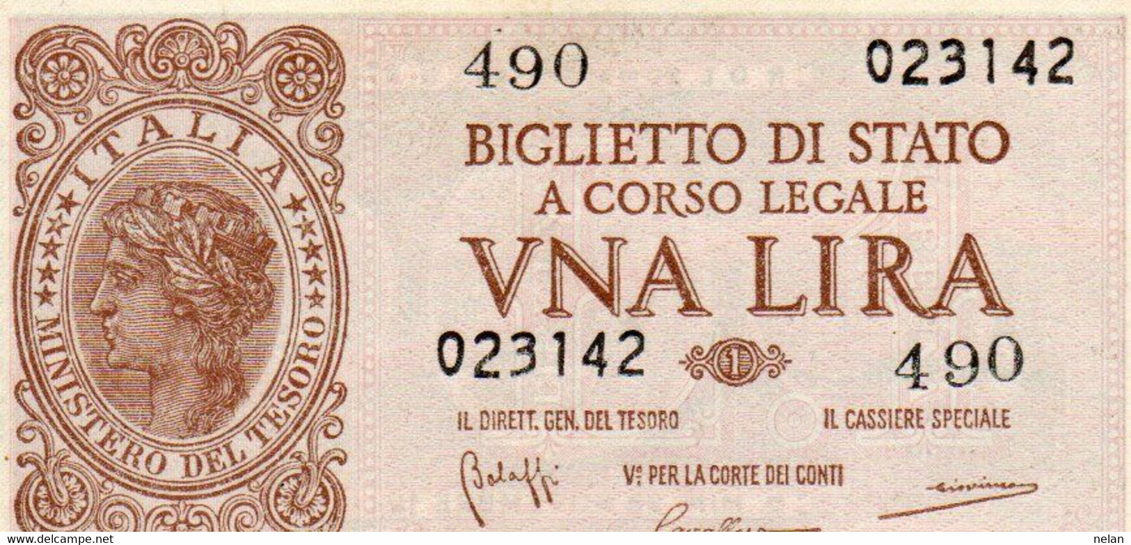 ITALIA 1 LIRA 1944 P-29b  UNC - Italia – 1 Lira