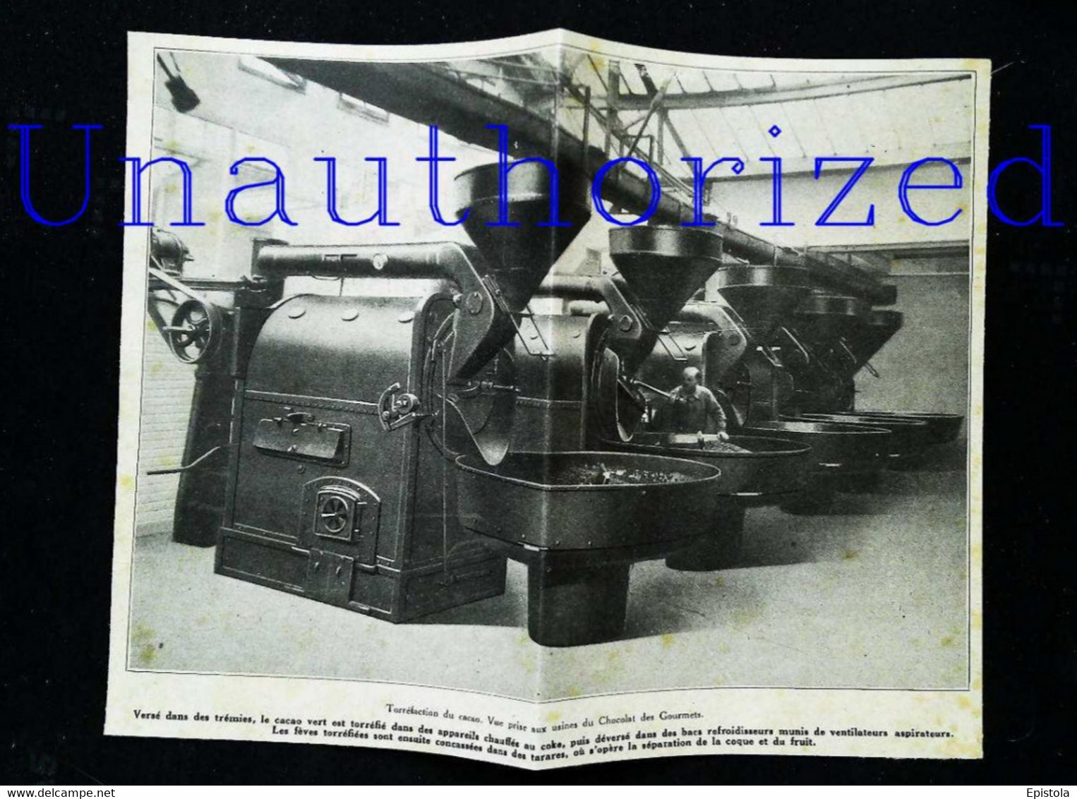 ► NOISEL (77) - Chocolaterie - Machine à Torrérifier  - Coupure De Presse Originale Début XXe (Encart Photo) - Maschinen