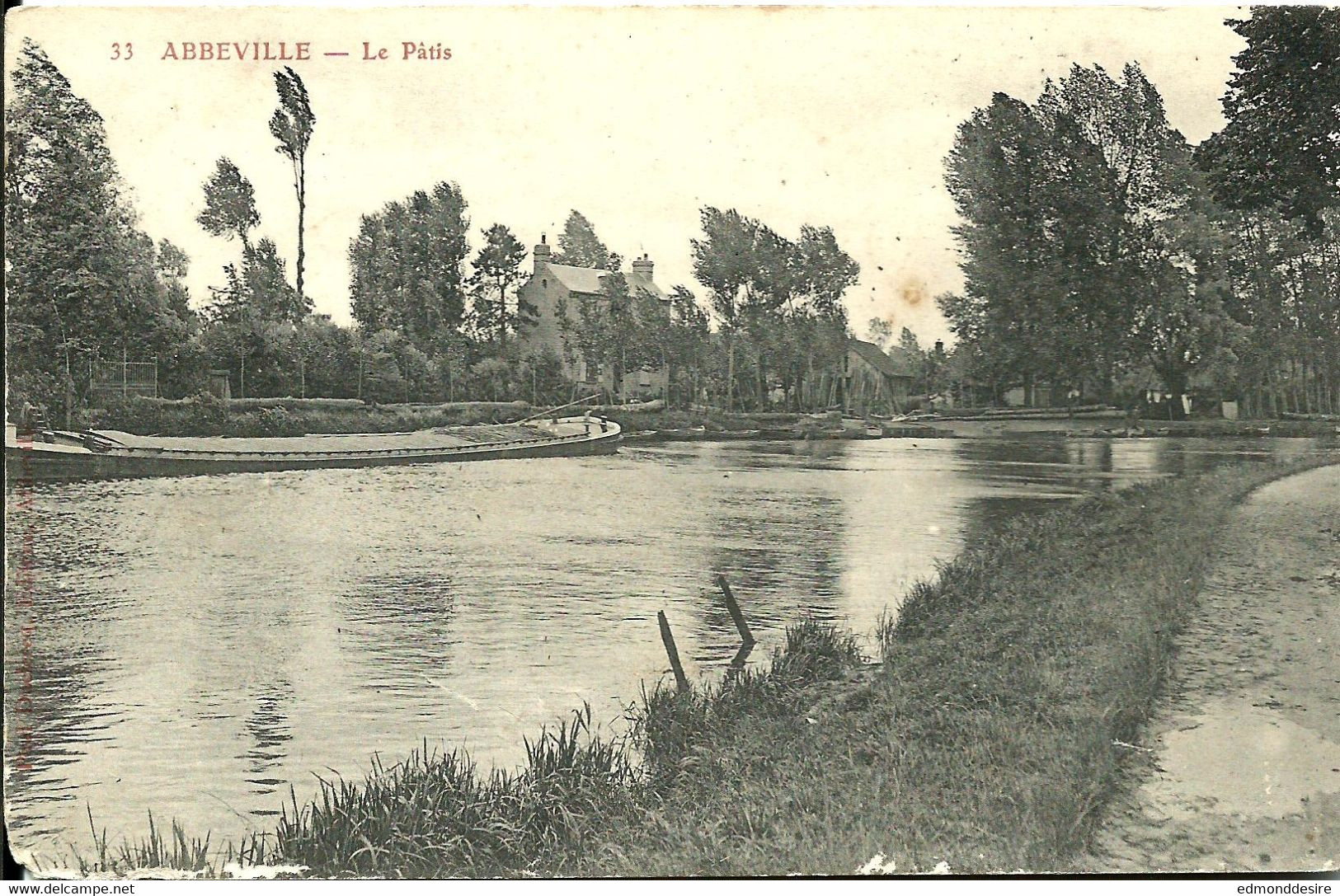 Cpa  ABBEVILLE : Le Patis  ( Péniche ) - Abbeville