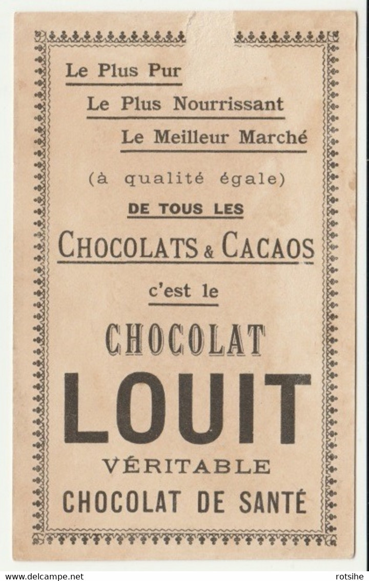 CHROMO   Chocolat LOUIT   LA SALLE DE VISITE  MEDECIN MAJOR  SOLDATS  UNIFORMES  ARMEE SOLDAT - Louit