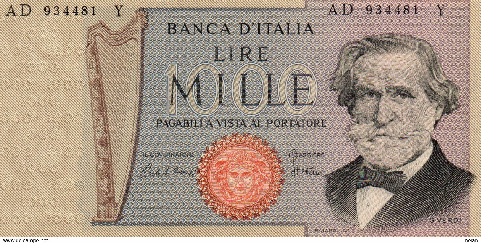 ITALIA  1000 LIRE - 1980  P-101g2 UNC - 1.000 Lire