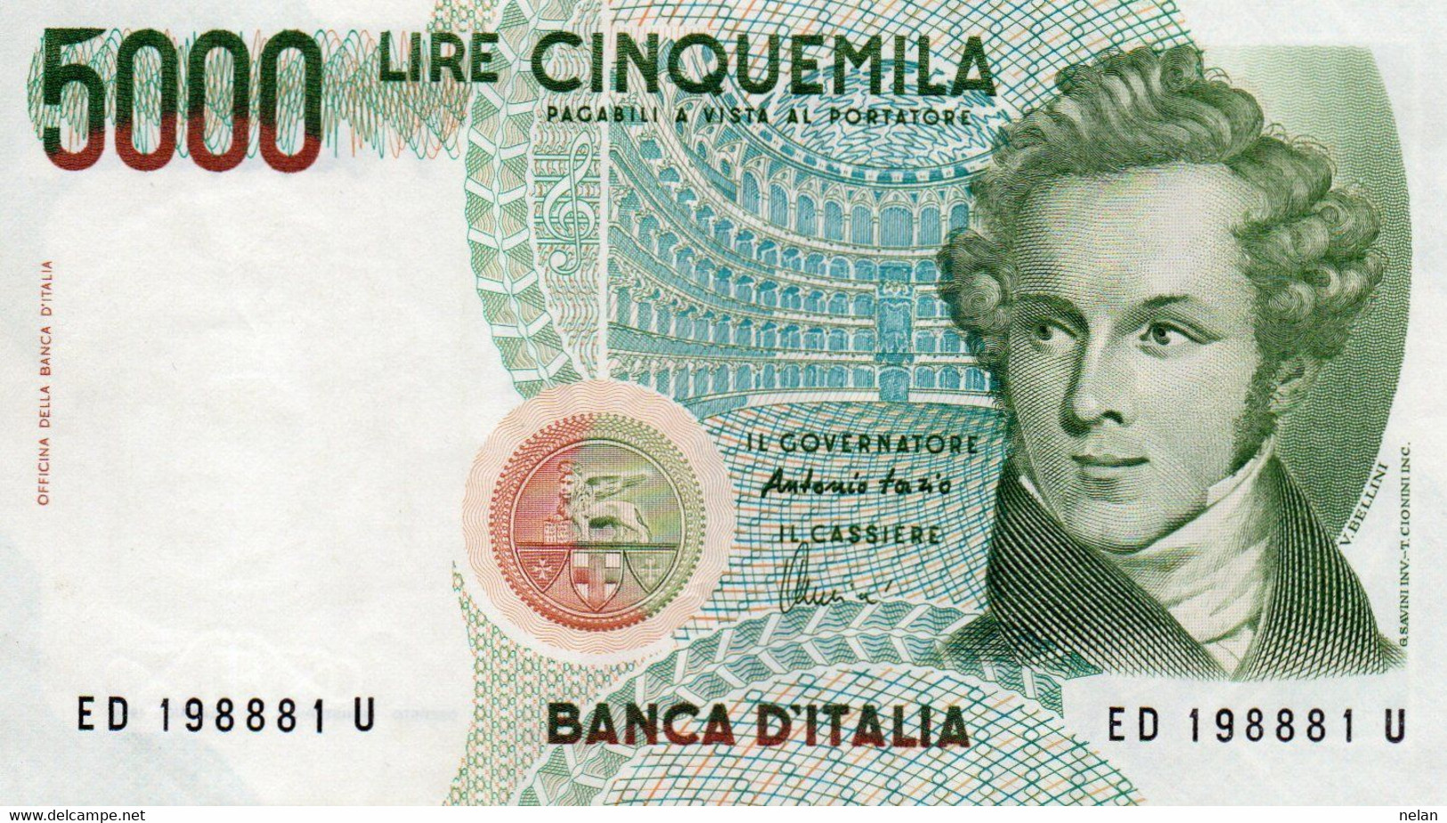 ITALIA 5000 LIRE 1985  P-111c  AUNC - 5.000 Lire