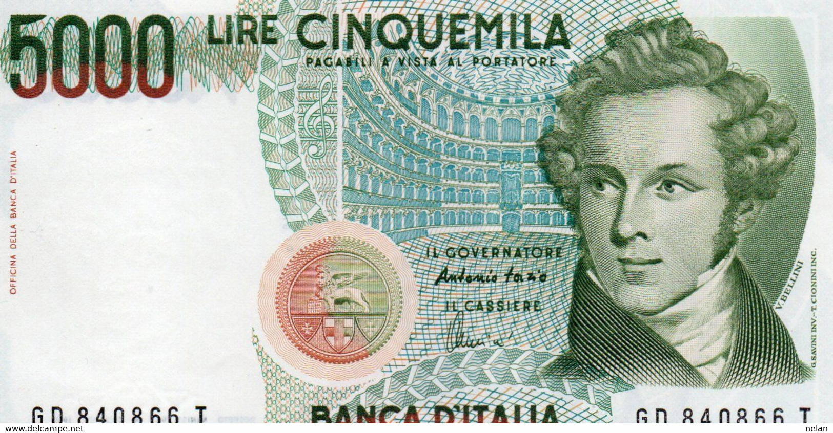 ITALIA 5000 LIRE 1985  P-111c  UNC - 5.000 Lire