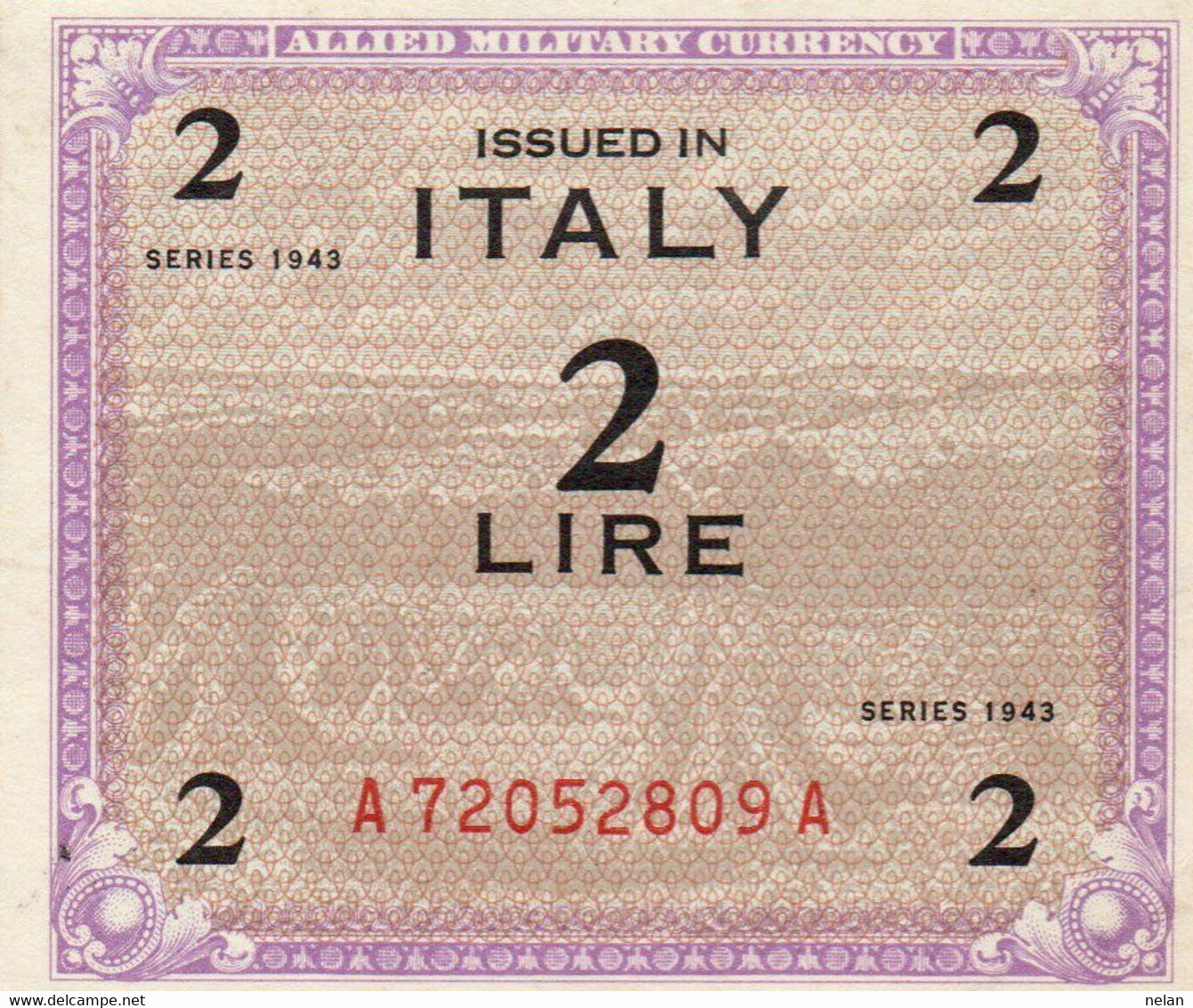ITALIA  2  LIRE  1943 P-M11  UNC - Ocupación Aliados Segunda Guerra Mundial