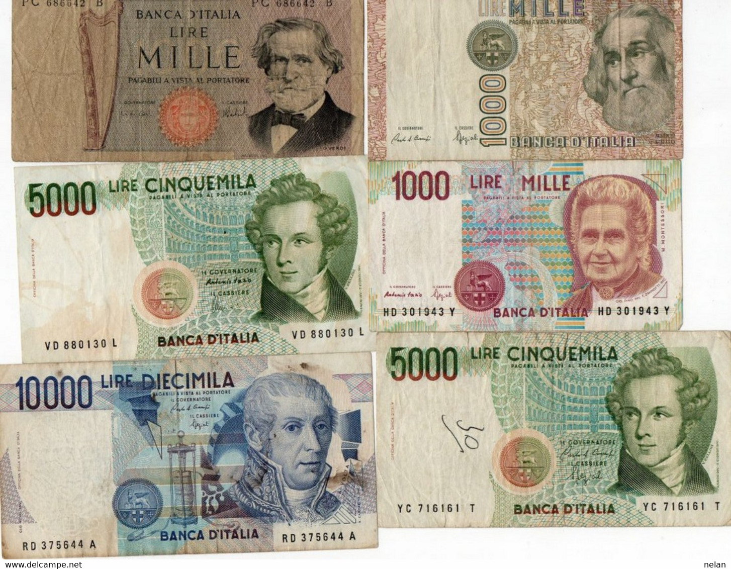 LOTTO BANCONOTE  ITALIA  CIRCOLATE - Lots & Kiloware - Banknotes