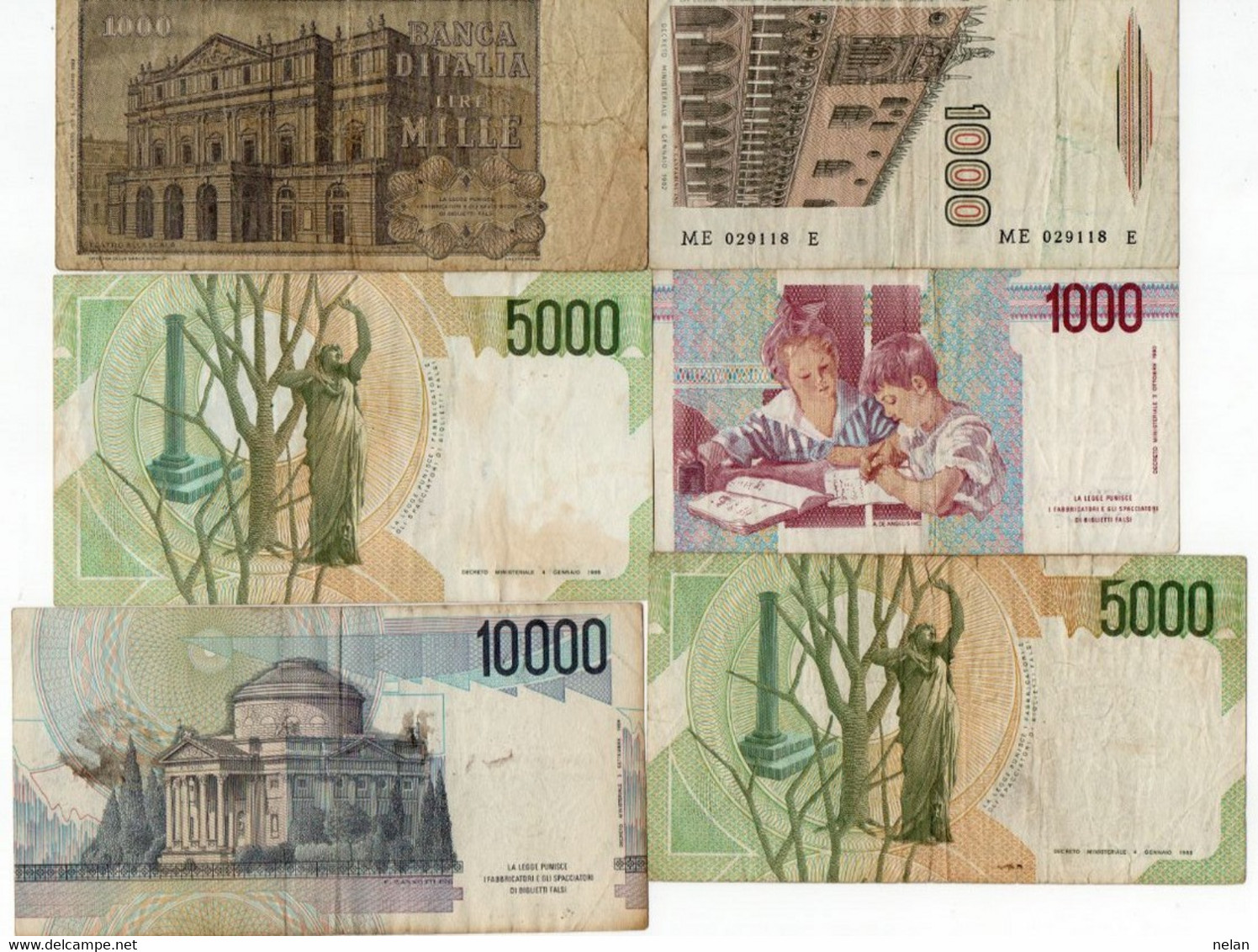 LOTTO BANCONOTE  ITALIA  CIRCOLATE - Kiloware - Banknoten