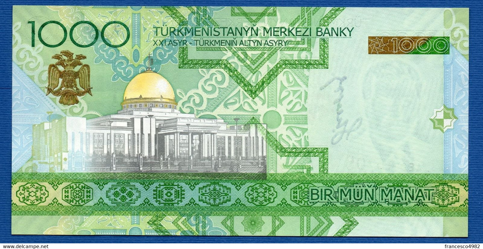 TURKMENISTAN - P.20 – 1.000 MANAT 2005   UNC  Prefix AC - Turkmenistan