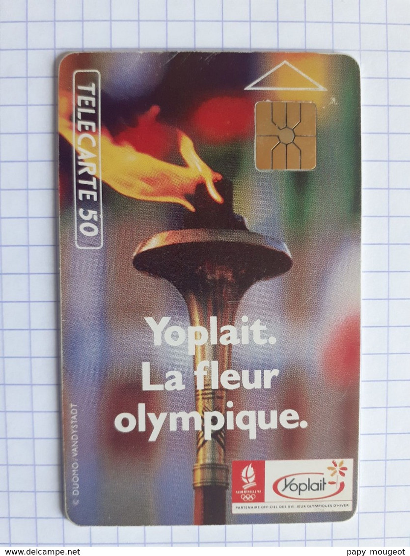 F129A Yoplait Flamme Olympique 50U GEM 01/92 N° B1C22D - Olympische Spelen