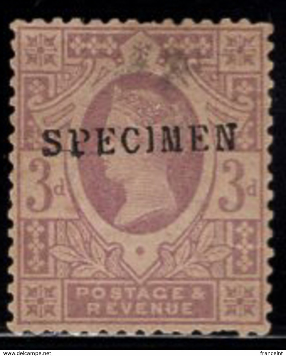 Great Britain (1887) 3d Victoria Overprinted SPECIMEN. Scott No 115. - Nuevos