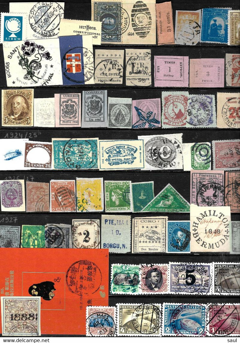 360 - 1860-1940  - WORLD-WIDE SMALL SELECTION OF ODDITIES, FORGERIES, FALSES, FALSCHEN, FAKES FAUX - Collections (sans Albums)