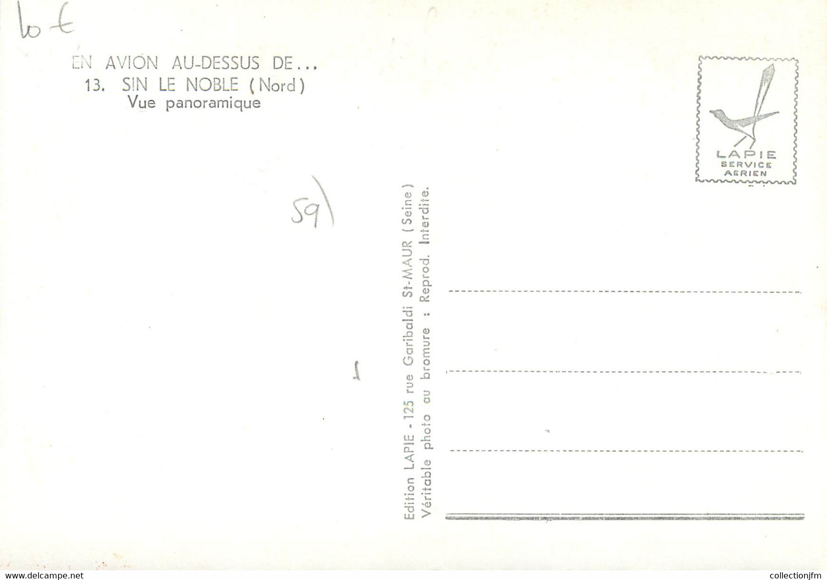 / CPSM FRANCE 59 "Sin Le Noble, Vue Panoramique" - Sin Le Noble