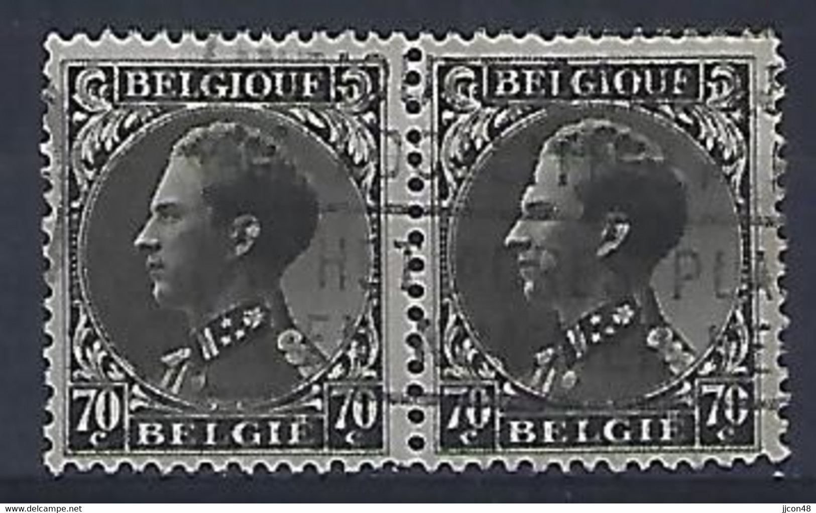 Belgium 1934-35  Leopold III  70c (o)  Mi.393 - 1934-1935 Léopold III