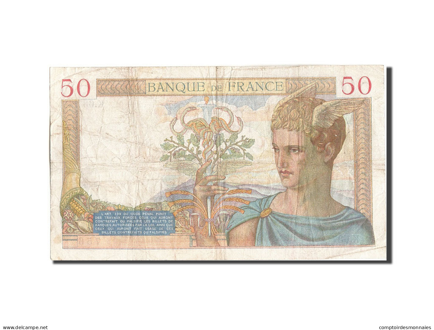 Billet, France, 50 Francs, 50 F 1934-1940 ''Cérès'', 1935, 1935-02-21, TB - 50 F 1934-1940 ''Cérès''