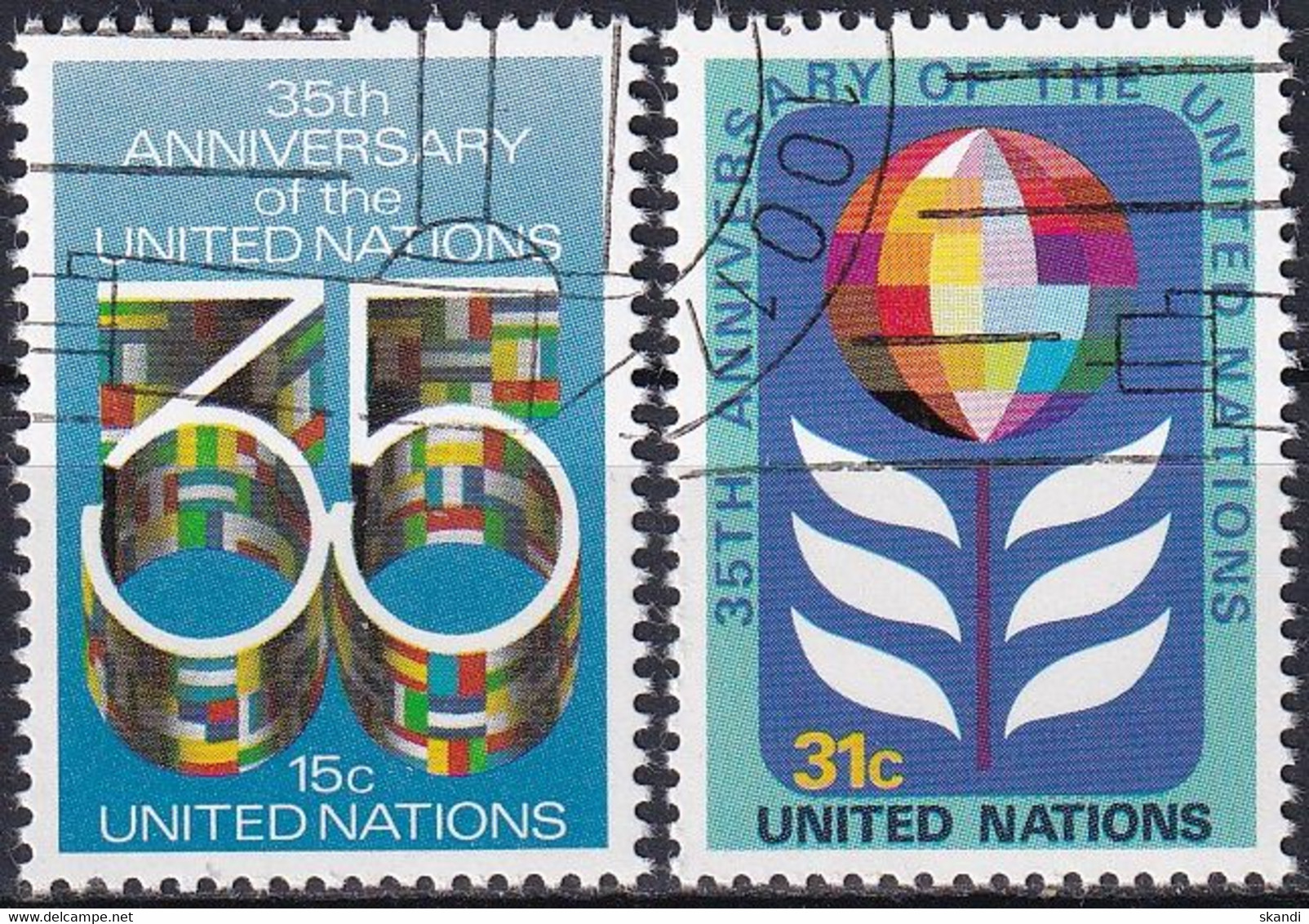 UNO NEW YORK 1980 Mi-Nr. 346/47 O Used - Aus Abo - Gebruikt