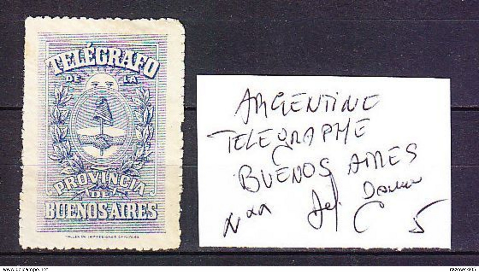 TIMBRE.........ARGENTINE ARGENTINA TELEGRAFO BUENOS AIRES - Buenos Aires (1858-1864)