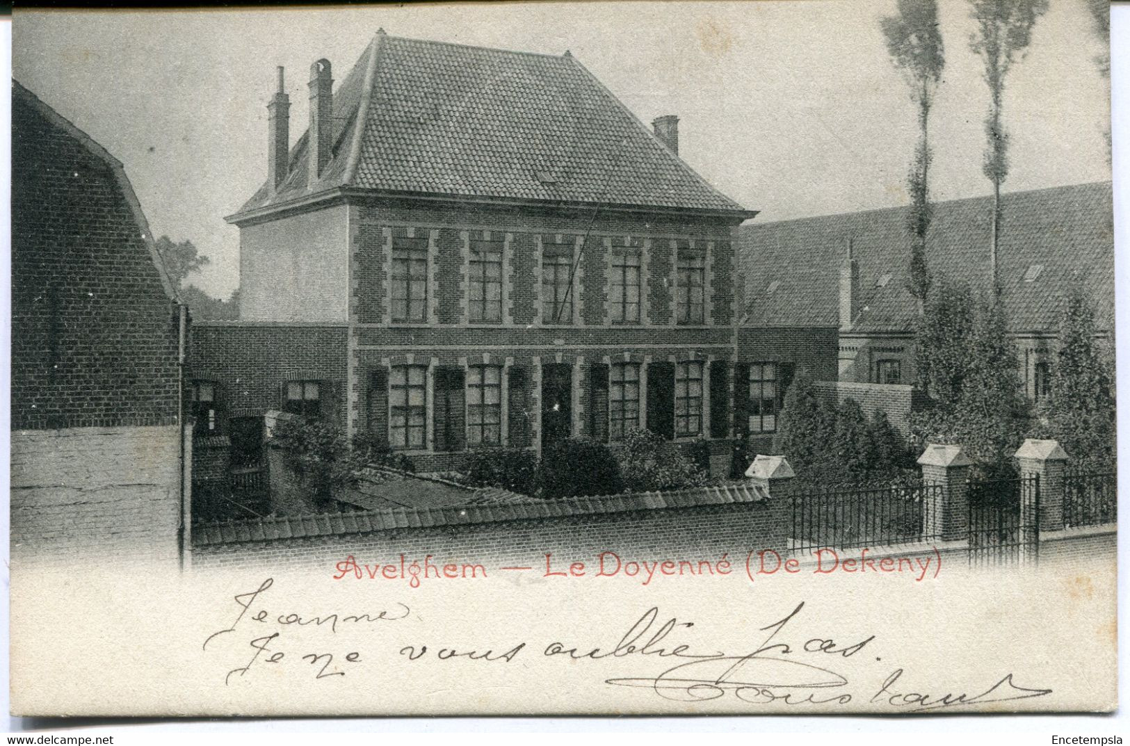 CPA - Carte Postale - Belgique - Avelghem - Le Doyenné ( De Dekeny ) - 1903 (AT16434) - Avelgem