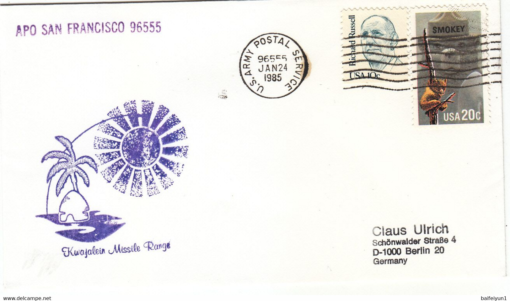 1985 USA  Space Shuttle Discovery STS-51C Mission And  Missile Range Commemorative Cover - North  America