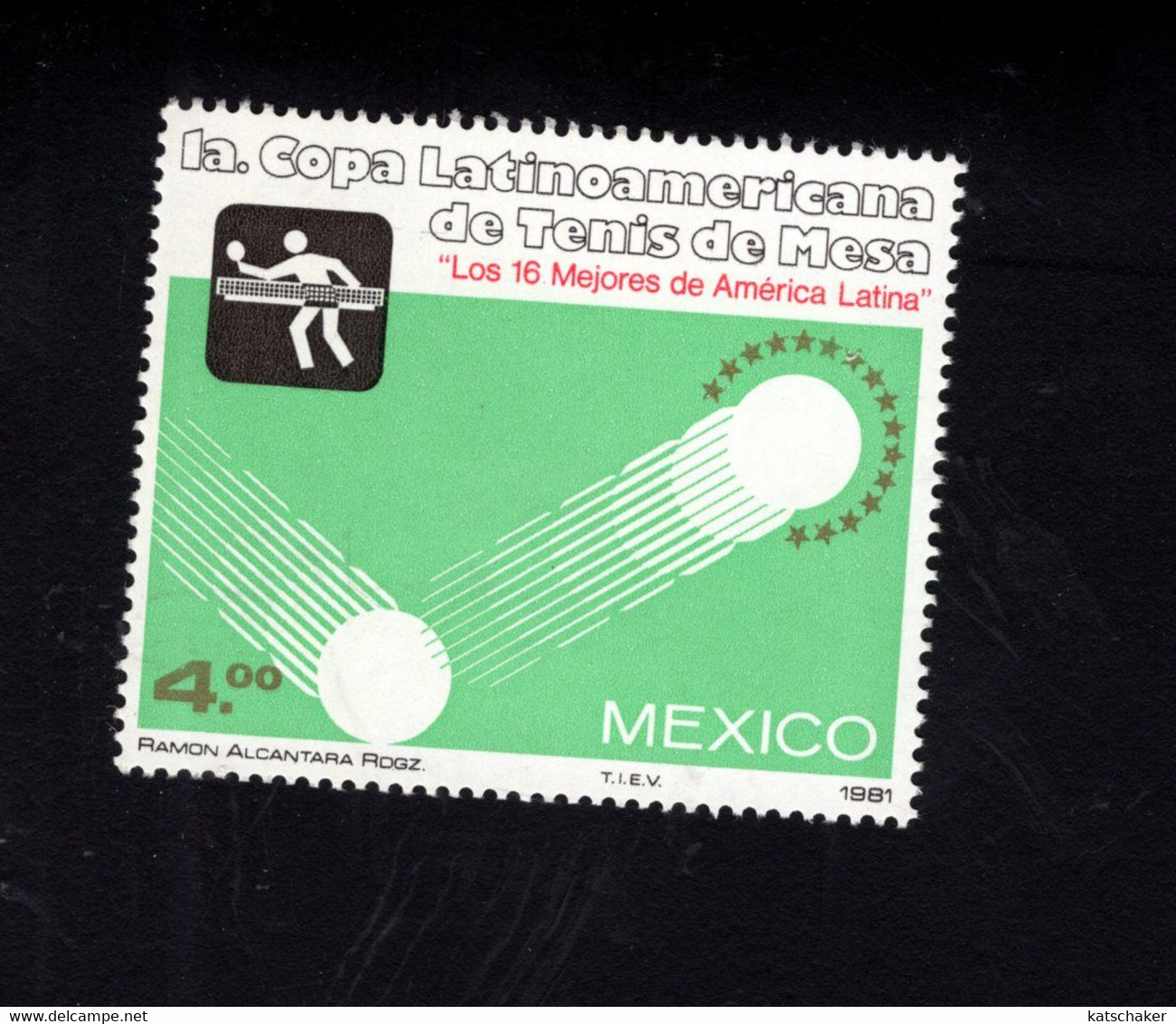 1233777769 1981 SCOTT 1226 POSTFRIS (XX) MINT NEVER HINGED EINWANDFREI  - FIRST LATIN-AMERICAN TABLE TENNIS CUP - Mexico