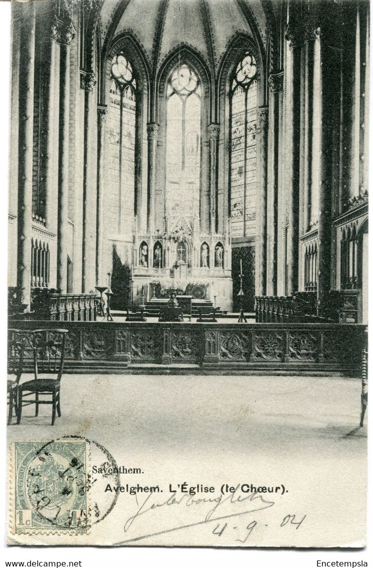 CPA - Carte Postale - Belgique - Avelgem - L'Eglise ( Le Choeur ) - 1904 (AT16440) - Avelgem