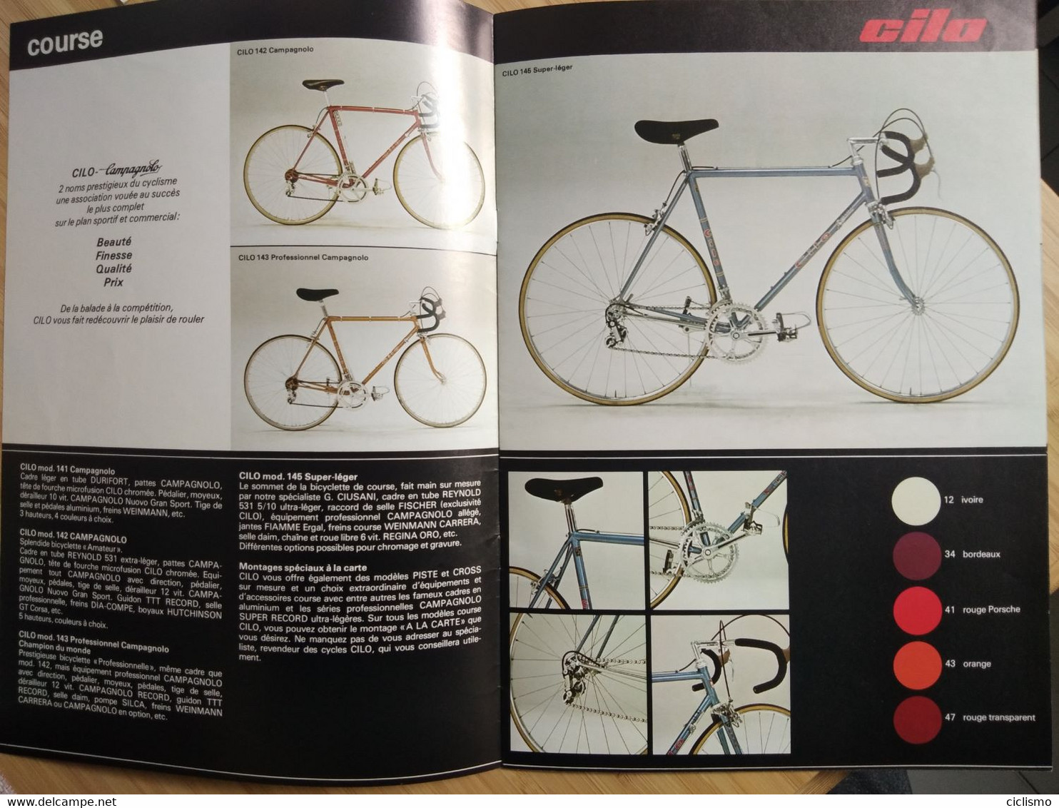 Cyclisme - Catalogue Cycles CILO Années 80  : En Couverture Serge DEMIERRE - Cycling