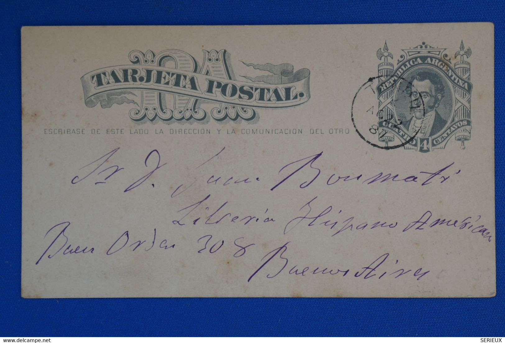 N26 ARGENTINA BELLE CARTE 1887 BUENOS AIRES   + AFFRANCHISSEMENT INTERESSANT - Lettres & Documents