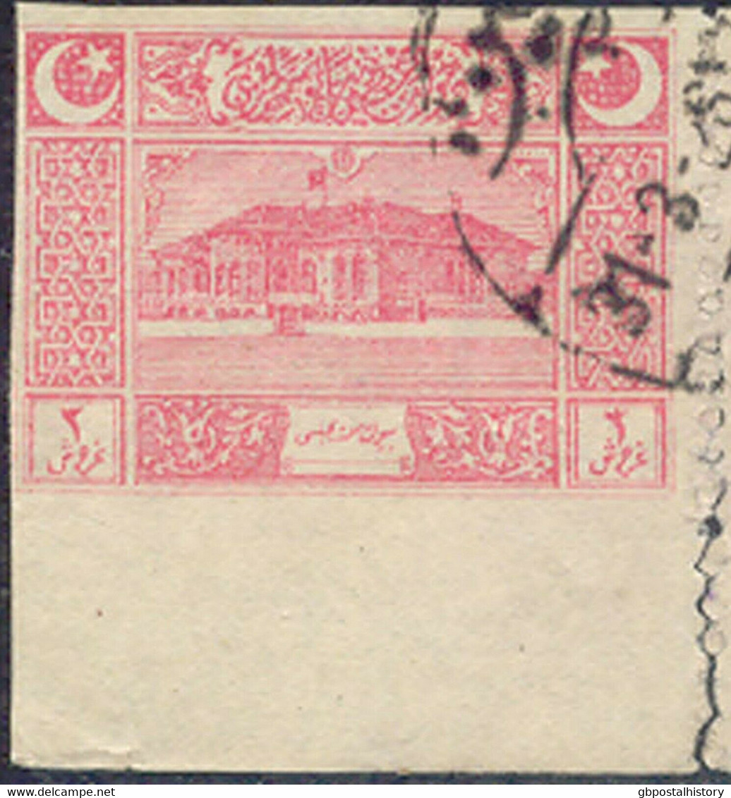 TURKEY 1922 The National Assembly Building In Ankara (3) Pia IMPERFORATED - Gebruikt