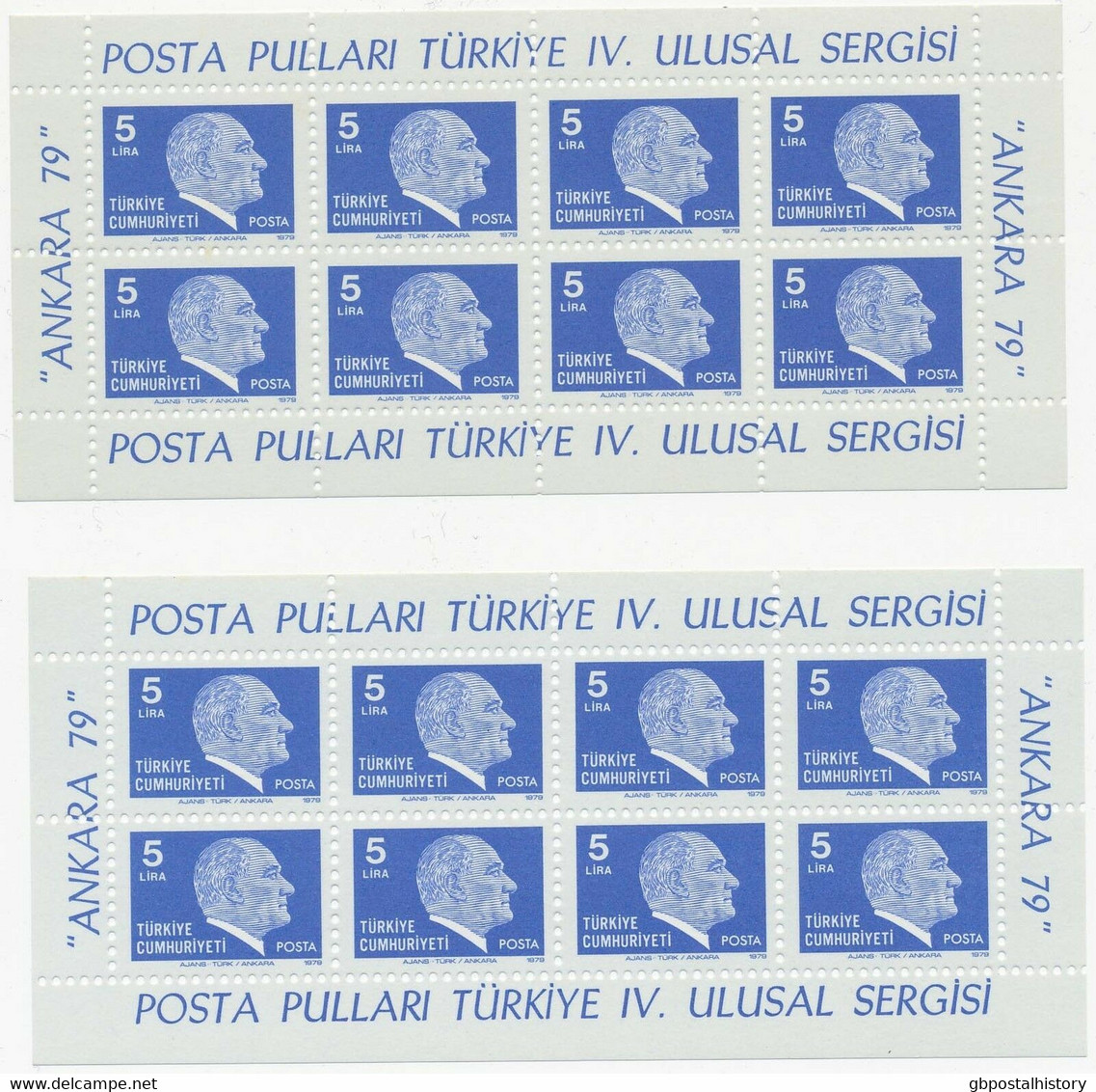 TÜRKEI 1979 Atatürk 5L Nationale Briefmarkenausstellung Ankara Postfr. Kab.-Klbg - Neufs