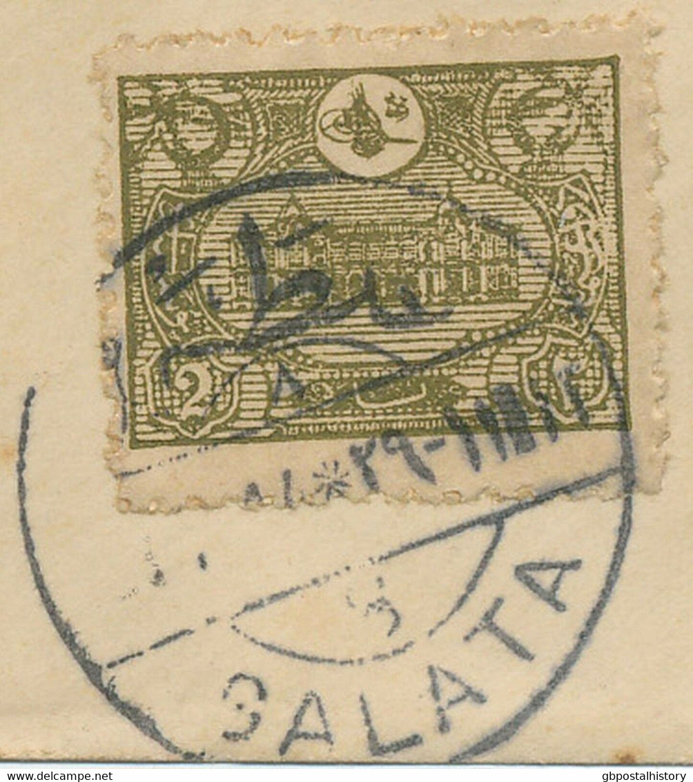 TÜRKEI 1913 Hauptpostgebäude 2 Pa. + Dto. NACHPORTO 2 Pa, 5 Pa, 10 Pa U. 20 Pa. - Strafport