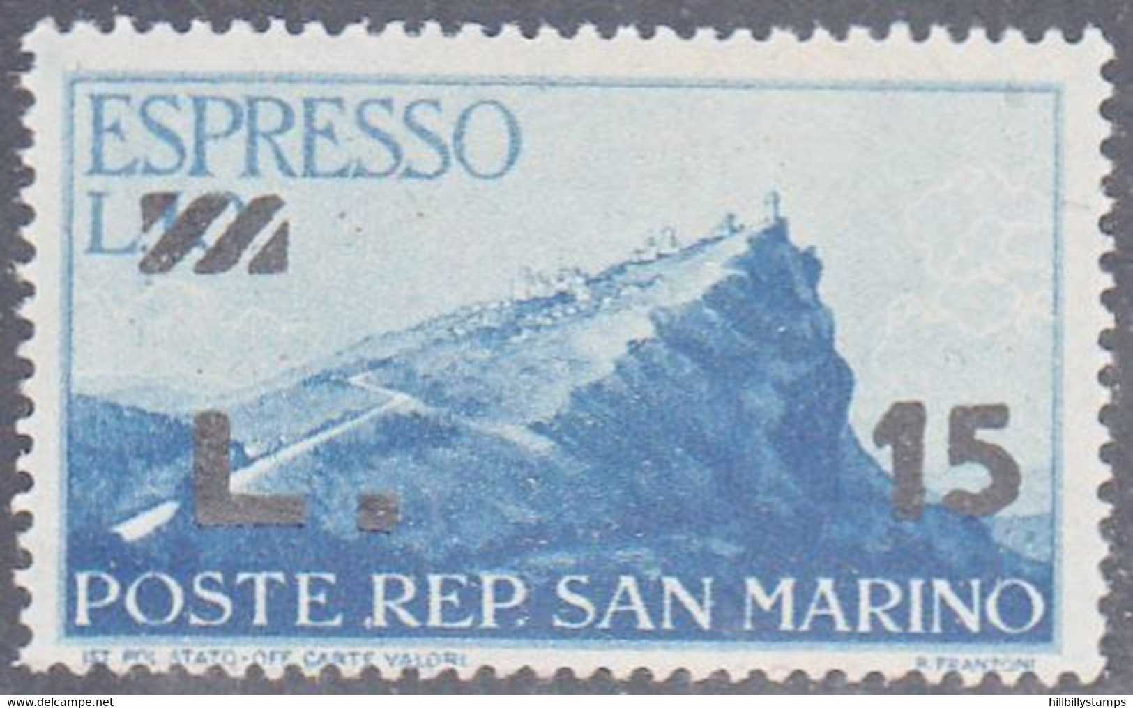 SAN MARINO   SCOTT NO E18    MINT HINGED   YEAR  1947 - Airmail