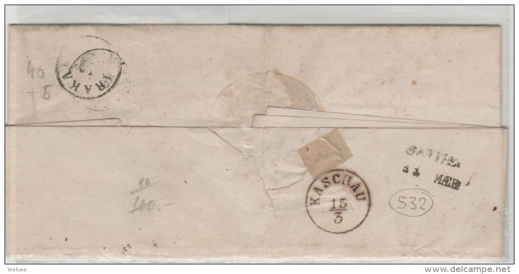 A-V085 / OESTERREICH – 1833 – Neumarkt/Gallizien (Stempe Kaschau Rückseitig) - ...-1850 Prephilately