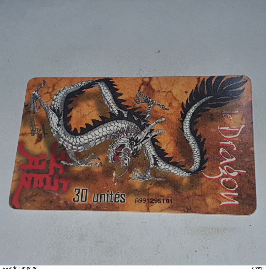 French Polynesia-(FP095)-year Of The Dragon-(12)-(A991295101)-(30units)-(tirage-100.000)-used Card+1card Prepiad Free - Polynésie Française