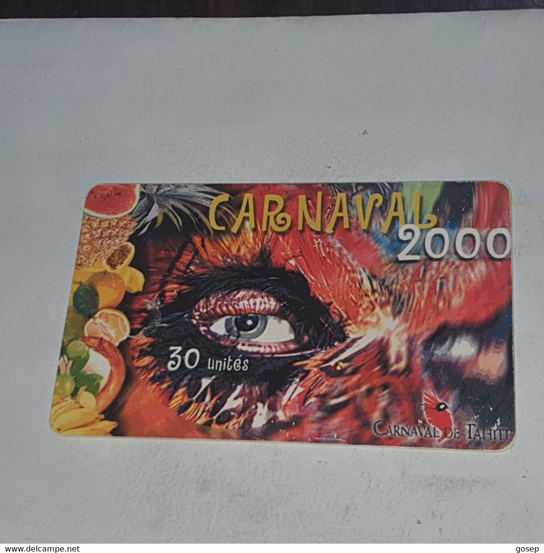 French Polynesia-(FP104)-carnaval De Tahiti-(14)-(A0008057905)-(30units)-(tirage-100.000)-used Card+1card Prepiad Free - Polynésie Française