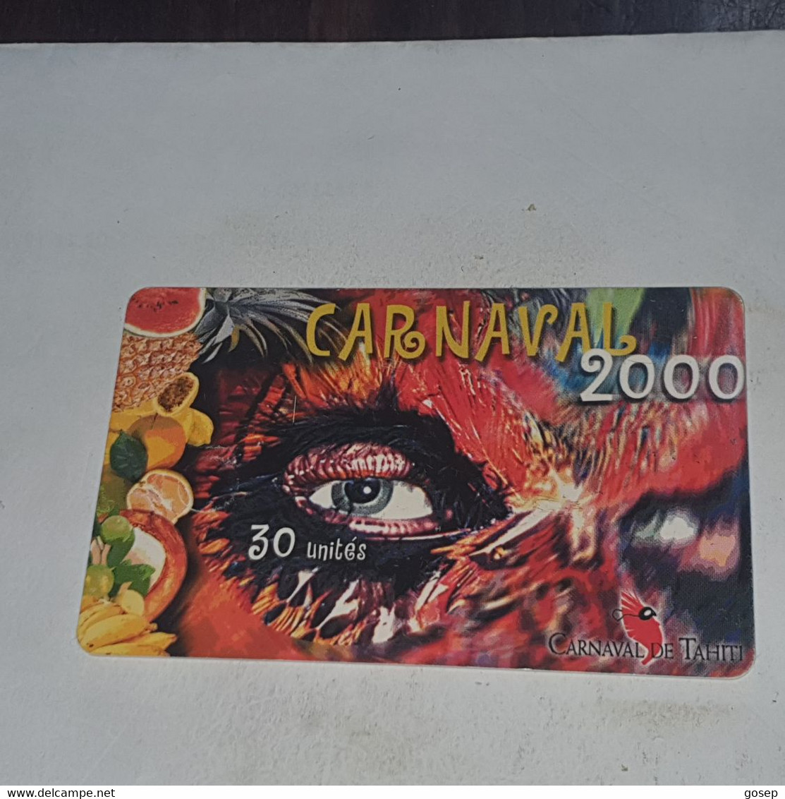 French Polynesia-(FP104/1)carnaval De Tahiti-(15)(A0008003803)-(30units)-(tirage-100.000)-used Card+1card Prepiad Free - Polynésie Française