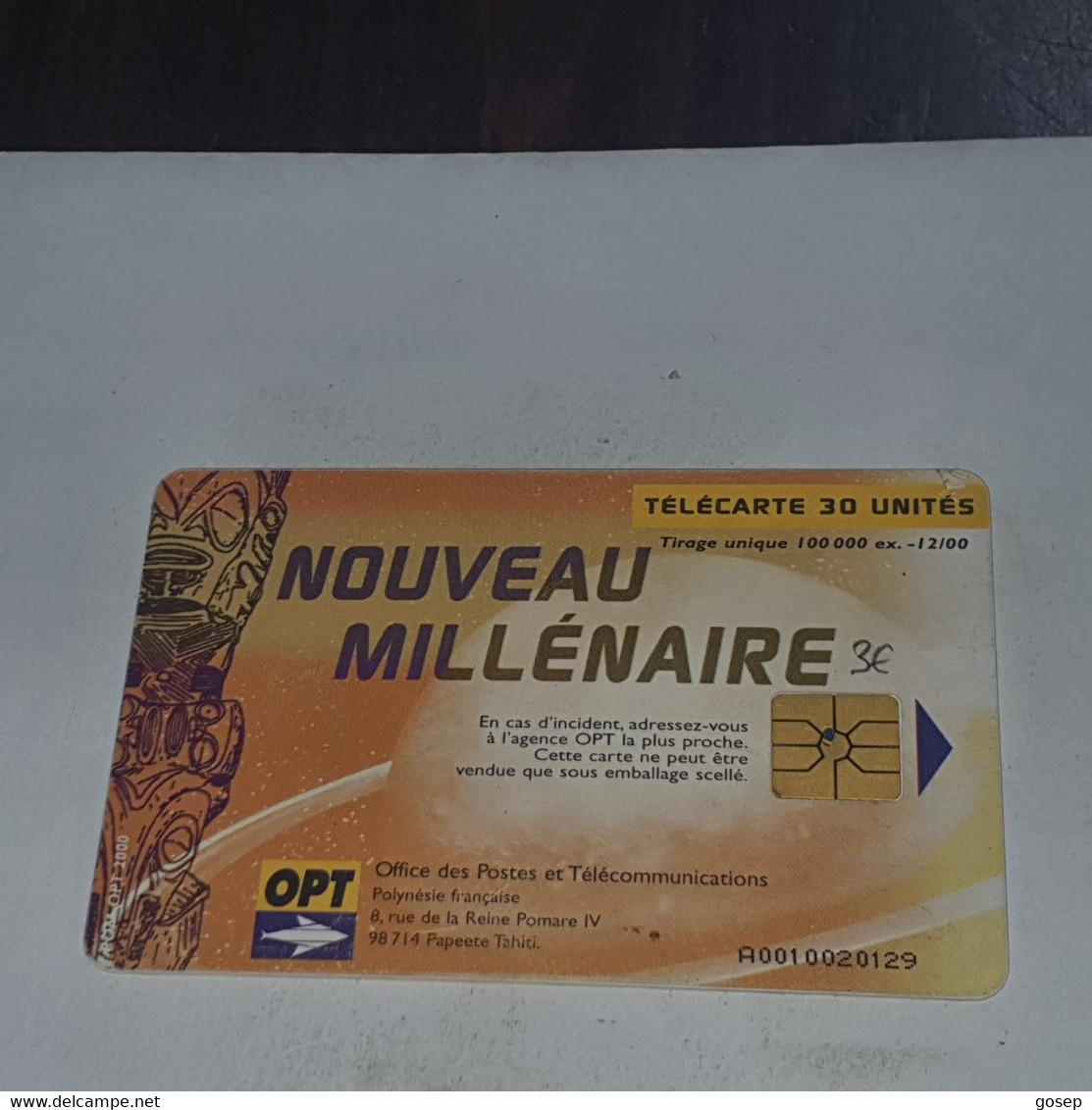 French Polynesia-(FP108)nouveau Uranus-(18)(A0010020129)-(30units)-(tirage-100.000)-used Card+1card Prepiad Free - Polynésie Française