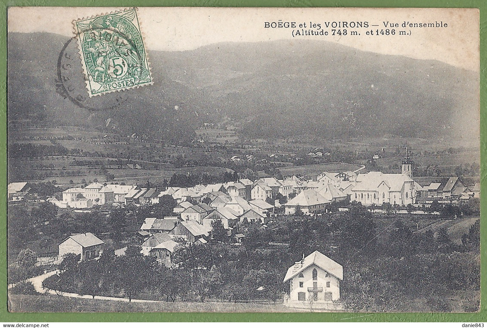 CPA Vue Peu Courante - HAUTE SAVOIE - BOËGE ET LES VOIRONS - VUE D'ENSEMBLE - - Boëge